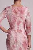 Robe de la mère de la mariée à manches paillettes à manches 3/4