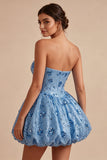 Robe de fin d’année en ligne A scintillante bleu ciel en forme de paillettes
