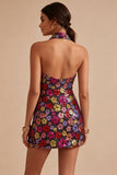 Robe de rentrée à la maison noire noire scintillante à col nu à col nu, paillettes bodycon