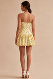 Robe de remise de diplôme A Line Pois Sans Bustier