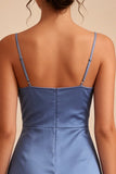 Robe de remise de diplôme courte bleu bleu moulante