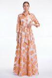 Robe longue de la mariée Jacquard Champagne A-Line avec ceinture