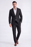 Costumes pour hommes en revers beige à simple boutonnage simple et en boutonnage unique deux pièces pour hommes
