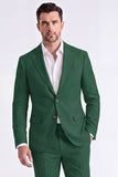 Costumes pour hommes en revers beige à simple boutonnage simple et en boutonnage unique deux pièces pour hommes