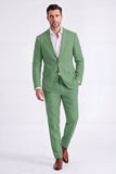 Costumes pour hommes en revers beige à simple boutonnage simple et en boutonnage unique deux pièces pour hommes