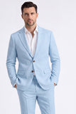 Costumes pour hommes en revers beige à simple boutonnage simple et en boutonnage unique deux pièces pour hommes