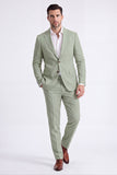 Costumes pour hommes en revers beige à simple boutonnage simple et en boutonnage unique deux pièces pour hommes