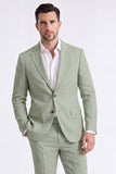 Costumes pour hommes en revers beige à simple boutonnage simple et en boutonnage unique deux pièces pour hommes