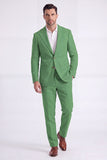 Costumes formels pour hommes à simple boutonnage en kaki clair 2 pièces à poignée simple