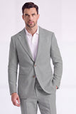 Costumes formels pour hommes à simple boutonnage en kaki clair 2 pièces à poignée simple