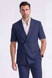 Costumes formels double boutonnage pour hommes double boutonnage en kaki clair, double boutonnage et manches