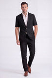 Costumes beige à revers pointu 2 pièces pour hommes à simple poitrine