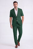 Costumes beige à revers pointu 2 pièces pour hommes à simple poitrine