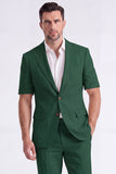 Costumes beige à revers pointu 2 pièces pour hommes à simple poitrine