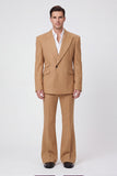 Costumes noirs 2 pièces à revers pointu à bouton, un bouton, costumes de bal pour hommes