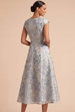 Robe de mariée Midi midi fleurie Jacquard