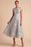 Robe de mariée Midi midi fleurie Jacquard