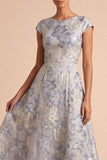 Robe de mariée Midi midi fleurie Jacquard