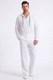 Tenues décontractées en deux pièces : chemise à capuche légère à manches longues et pantalon ample