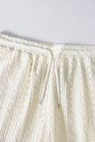 Ensemble d’estivale tricot 2 pièces pour hommes Chemise et short cubains à manches courtes décontractées
