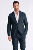 Veste pour hommes en lin beige à revers cranté