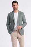 Blazer noir à revers cranté pour hommes