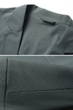 Blazer noir à revers cranté pour hommes