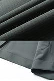 Blazer noir à revers cranté pour hommes