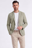 Blazer noir à revers cranté pour hommes