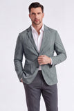 Blazer homme Sage à boutons simples à revers de sauge