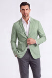 Blazer homme Sage à boutons simples à revers de sauge