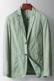 Blazer homme Sage à boutons simples à revers de sauge