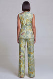 Costumes féminins à col en V rose marine rose marine avec ceinture
