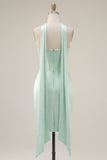 Robe de rentrée de rentrée Bodycon Bodycon menthe avec fente