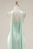 Robe de rentrée de rentrée Bodycon Bodycon menthe avec fente