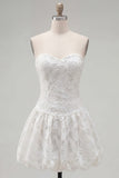 Robe de rentrée à la maison en forme de ligne blanche A-Line