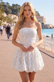 Robe de rentrée à la maison en forme de ligne blanche A-Line
