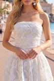 Robe de rentrée à la maison en forme de ligne blanche A-Line