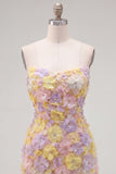 Robe courte bodycon moulante rose rose à fleurs, courte moulante avec perles