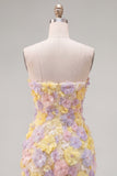 Robe courte bodycon moulante rose rose à fleurs, courte moulante avec perles