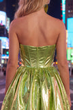 Robe de la rentrée à la maison en corset vert A en ligne A et fronceuse