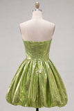 Robe de la rentrée à la maison en corset vert A en ligne A et fronceuse