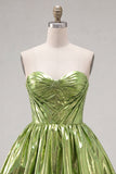 Robe de la rentrée à la maison en corset vert A en ligne A et fronceuse
