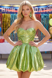 Robe de la rentrée à la maison en corset vert A en ligne A et fronceuse