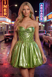 Robe de la rentrée à la maison en corset vert A en ligne A et fronceuse