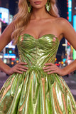 Robe de la rentrée à la maison en corset vert A en ligne A et fronceuse