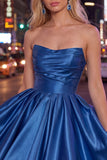 Robe de bal de la rentrée menthe A-Line bretelée, sans bretelles en satin