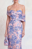 Robe de mère de la mariée sirène verte marine verge nu, fleur longue de la mère de la mariée