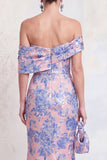Robe de mère de la mariée sirène verte marine verge nu, fleur longue de la mère de la mariée