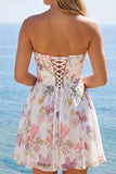 Robe de fin d’année en Corset de fin d’année en brotelles, ivoire fleuri en chiffon froncé